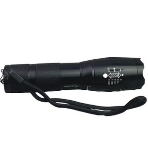 Tactical Zoom LED Flashlight 2000x Adjustable Beam Black Handheld Torch Lot of 3